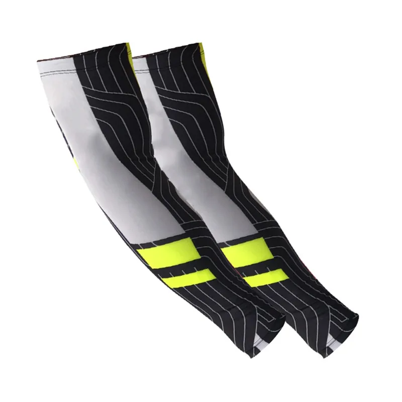 

2 Pcs/set Elastic Compression Non-slip Fit Hand Warmer Basketball Volleyball Sun UV Protection Sports Running Cycling Arm Sleev