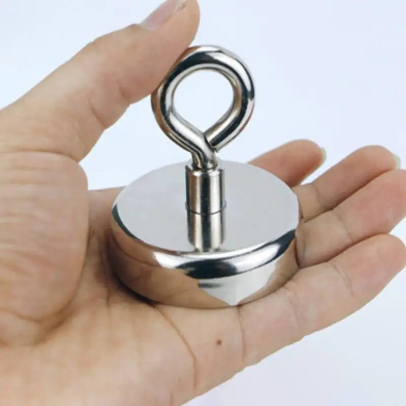 

Powerful Round Neodymium Magnet with Countersunk Hole and Eyebolt Large Big Size In Stock