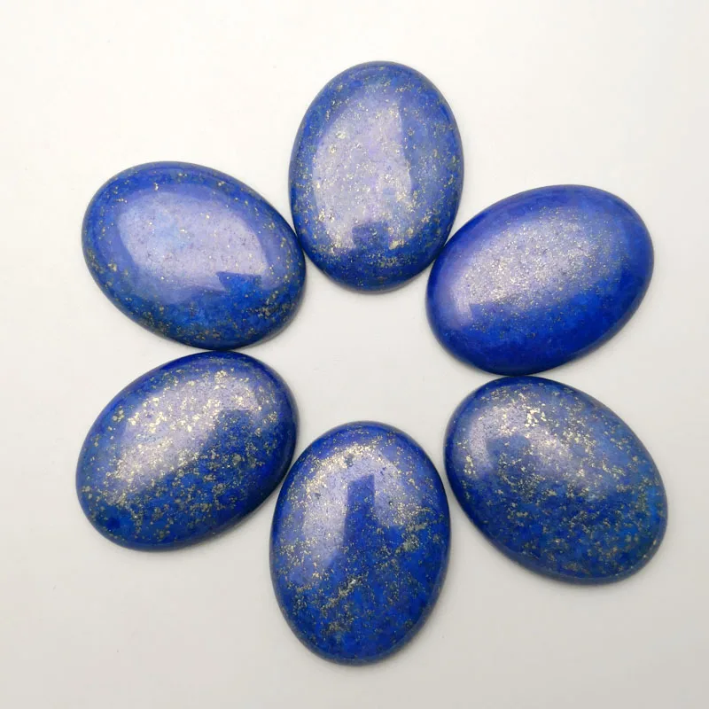

fashion Lapis lazuli Natural Stone oval cabochon 40x30MM Necklace accessories Beads for jewelry making 10Pcs/lot Free shipping