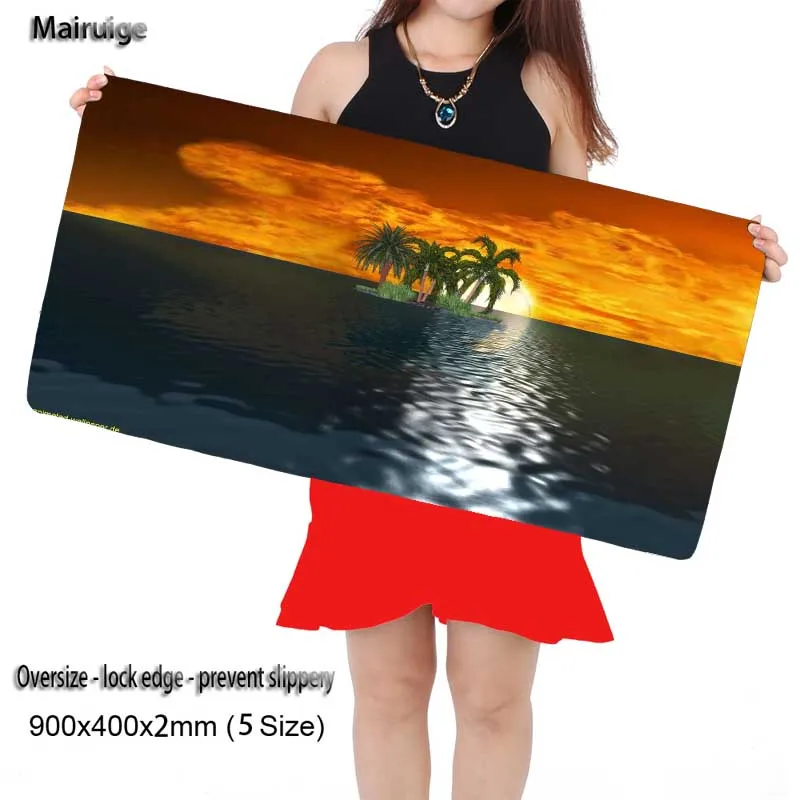  Mairuige Shop Colorful Rivers Mouse Pad Durable Mat with Locking Edge Rubber 900*400*2mm for Dota L