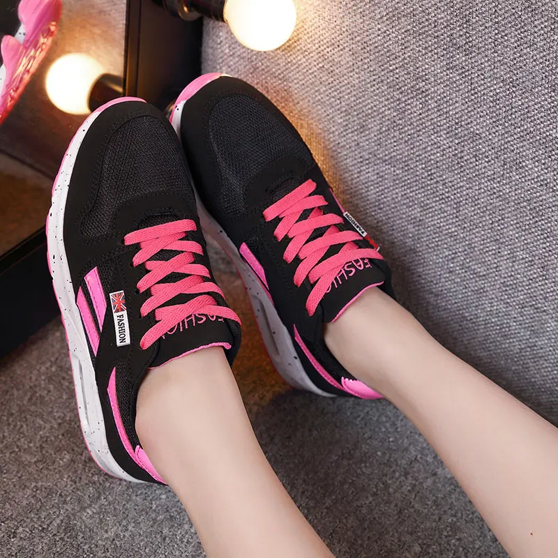 

MWY Mesh Woman Fashion Cushion Air Damping Sneakers Shoes Zapatos Mujer Tenis Feminino Women Casual Shoes Female Platform Shoes