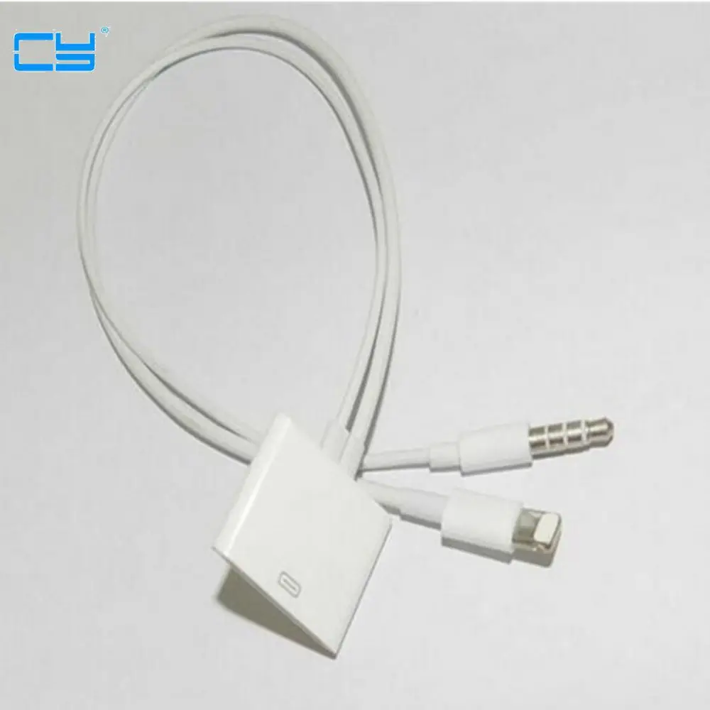 2017 new 8 Pin To 30 Pin Dock 3.5mm ihome Audio Charger Adapter Converter Cable For iPhone 6 6s Plus 5S to iphone 4S 30pin Dock