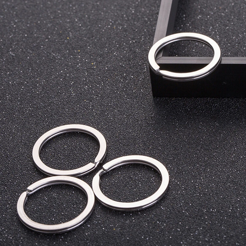 30PCS Keyrings DIY Polished Silver Split Ring Key Chain 1.8x25mm Hoop Loop Stainless Steel Key Holder New