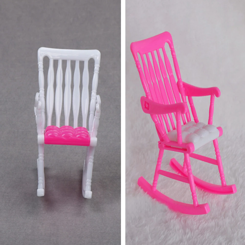 New Pink Plastic Baby High Chair 1/6 Doll's Accessories House Furnitures Toy Kit 