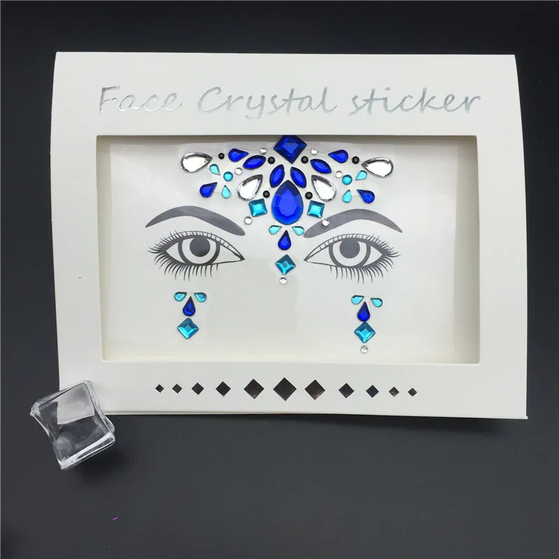 

Temporary Face Stickers Easy To Operate Face Gems Rhinestone Temporary Tattoo Fashion Diy Face Stickers Party Body Glitter Stick