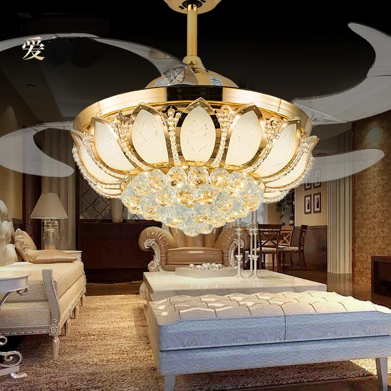 

Ceiling fan household electric fan lights restaurant dining room modern living room chandeliers invisible ceiling fan FS4