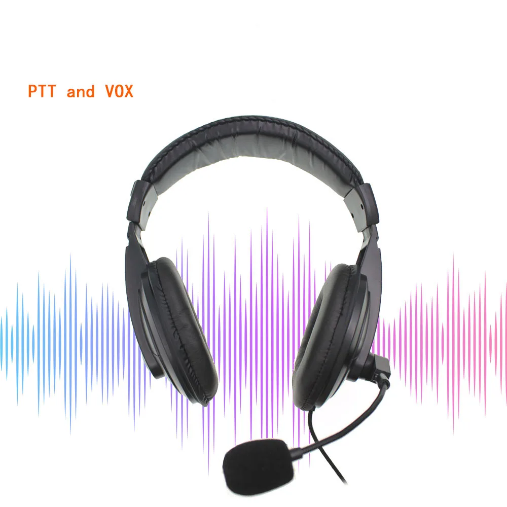 Шум cancell Handsfree Накладные наушники Vox гарнитура и PTT Baofeng радио UV-5R UV-82 двухстороннее радио