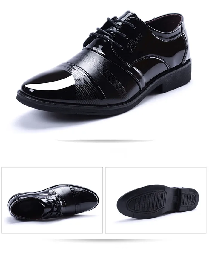 Новое поступление; мужские деловые туфли без застежки; туфли на плоской подошве из искусственной кожи наивысшего качества; sapato social masculino; мужские деловые туфли