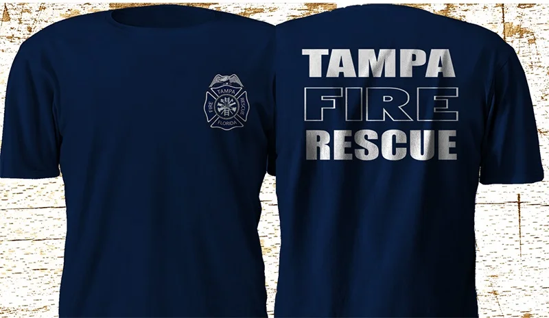 Новая мужская футболка TAMPA Fire Rescue FLORIDA Firefighter модная однотонная без рукавов 2019 |