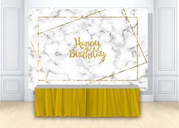 

HUAYI white marble texture frame Custom Backdrop for Baby Bridal Shower Wedding birthday photocall background photophone W-1612