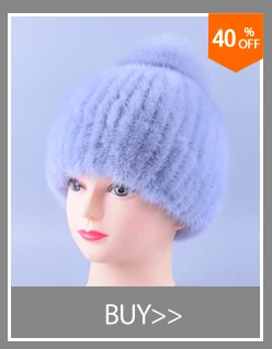 Raglaido шапки для женщин меховые Mink Fur Hat pompom caps Помпон Настоящее Норки Меховые Шапки для Женщин С Лисой Меха Помпонами Вязаная Зимняя Шапочки Cap Сгущает Марка Cap LQ11192