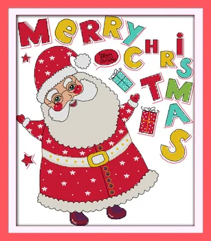 

Merry Christmas (2) counted printed on fabric DMC 14CT 11CT Cross Stitch kitsembroidery needlework Sets Home Decor