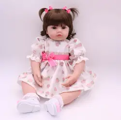 DOLLMAI 60 см/24 дюймов Мягкие силиконовые куклы Reborn ручной работы реалистичные детские bebes reborn куклы для девочки модная Подарочная игрушка Boneca