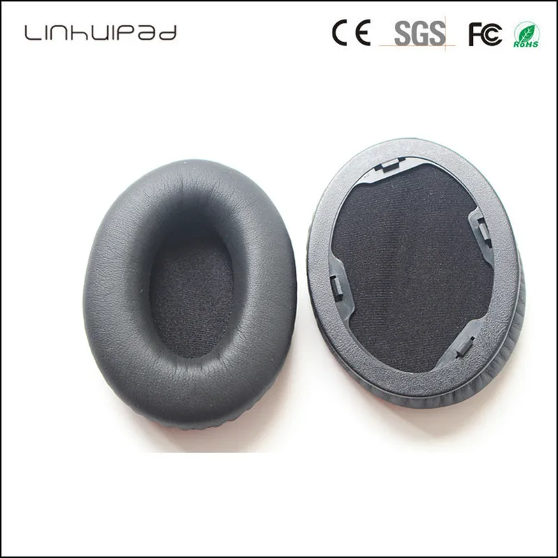 Linhuipad 1 pairs Black Replacement Protein Leatherette Ear cushion ear pad for Beats By Dr Dre Studio 1 0 Headphone
