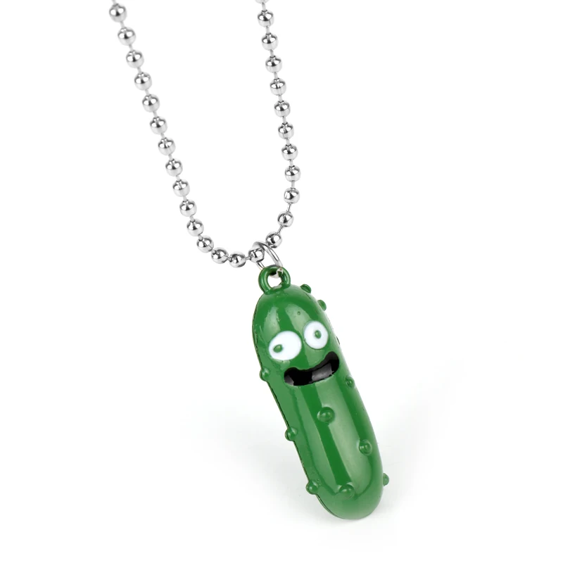 

dongsheng Wholeswale Rick and Morty Pickle 3D Cucumber Pendant Necklace Cartoon Vegetable Jewelry Chain Necklaces Gifts-30