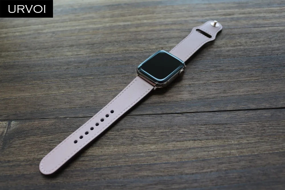 Кожаный ремешок URVOI Swift для apple watch series 6 SE 5 432 iwatch 4 Классический с пряжкой ручной