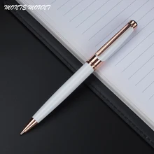 Монте крепление Черный/Белый Ручка розовое золото зажим шариковая ручка для школы принадлежности
