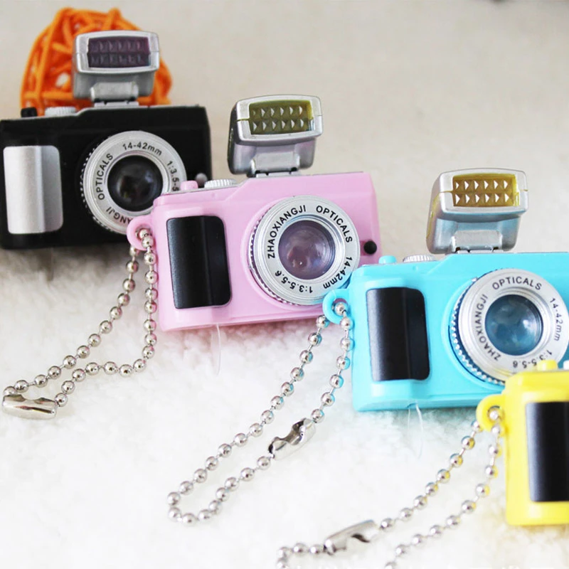 Creative Mini Camera Keychains With Sound LED Flashlight Key Chain Key Ring Toys Creative Mini Camera Keychains With Sound LED Flashlight Key Chain Key Ring Toys