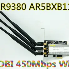 Atheros AR5BXB112 AR9380 PCI-E 1X беспроводная WiFi WLAN карта 450 м двухдиапазонный 2,4G 5,0 ГГц беспроводной адаптер WiFi карта для рабочего стола PCI