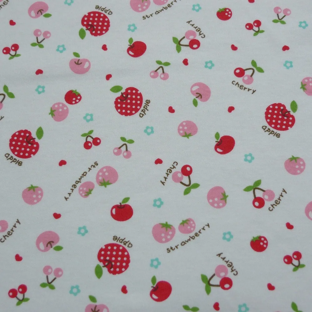 100 Cotton Cherry Pattern Baby Pajama Cotton Fabricin Fabric from