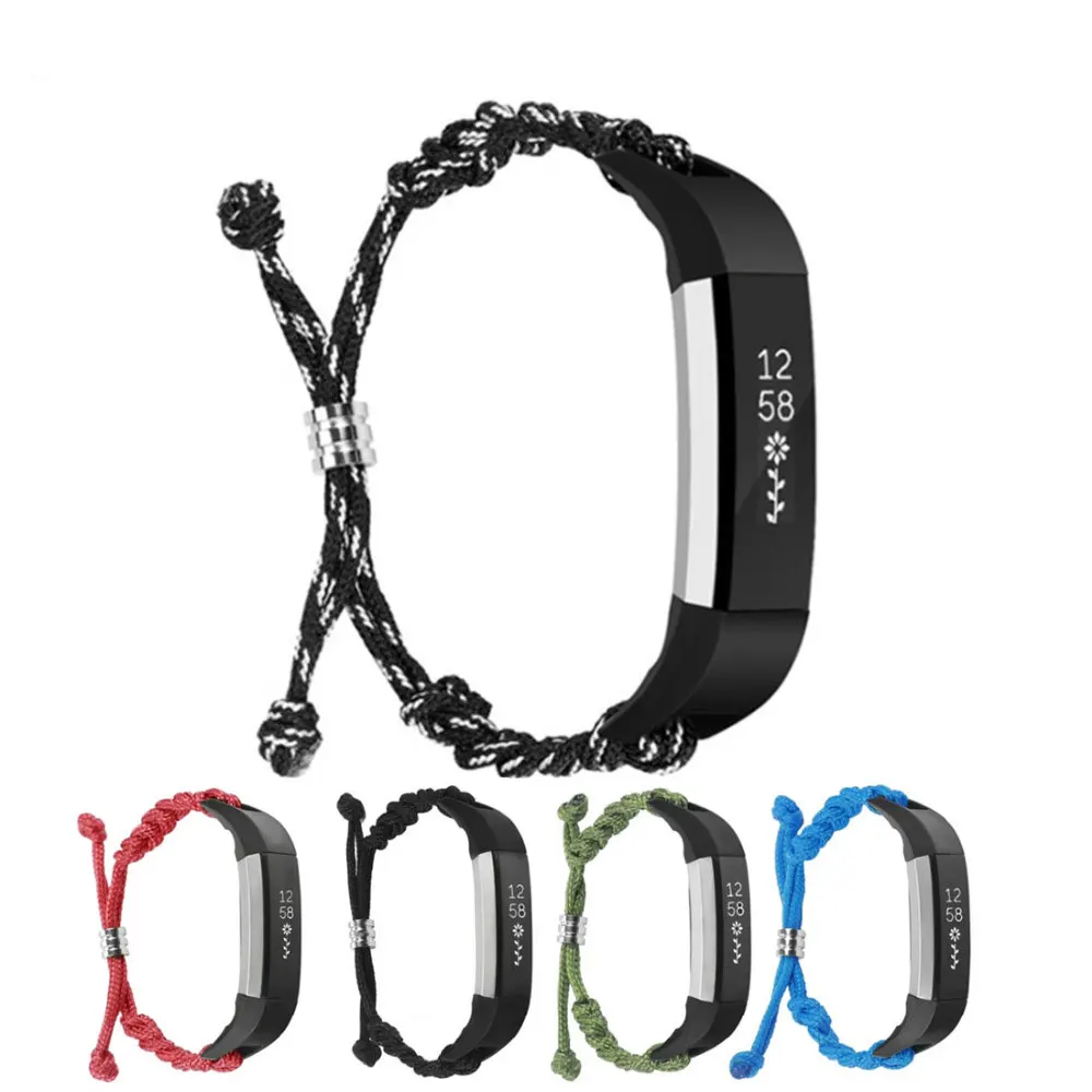 

LXsmart Woven Nylon loop strap For Fitbit Alta watch band Alta HR replacement strap Survival Bracelet wrist band
