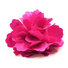 YOST Шелковый в форме цветка для волос клип Свадебный корсаж цветок клип 8 см
