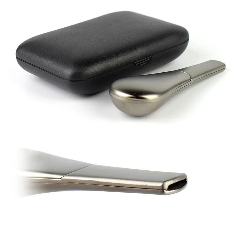 

Metal Smoking Pipe with Large Volume Tobacco Case metal pipe spoon shape pipe