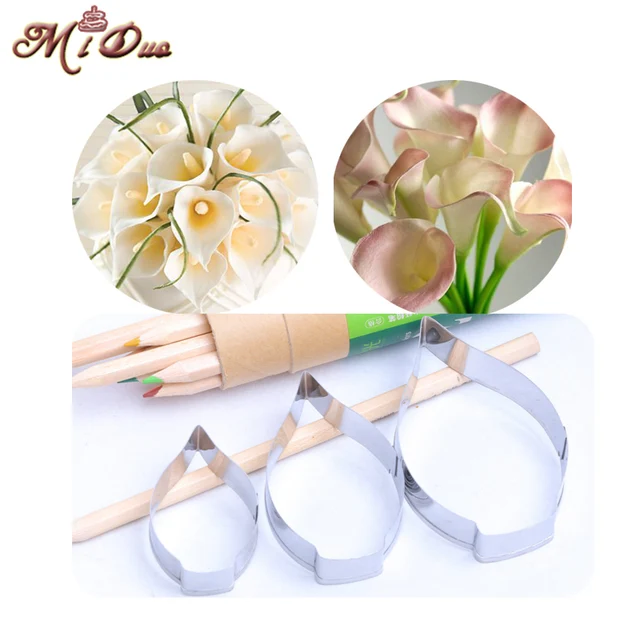 fondant surgar calla lily petals cutter gum paste flower petal