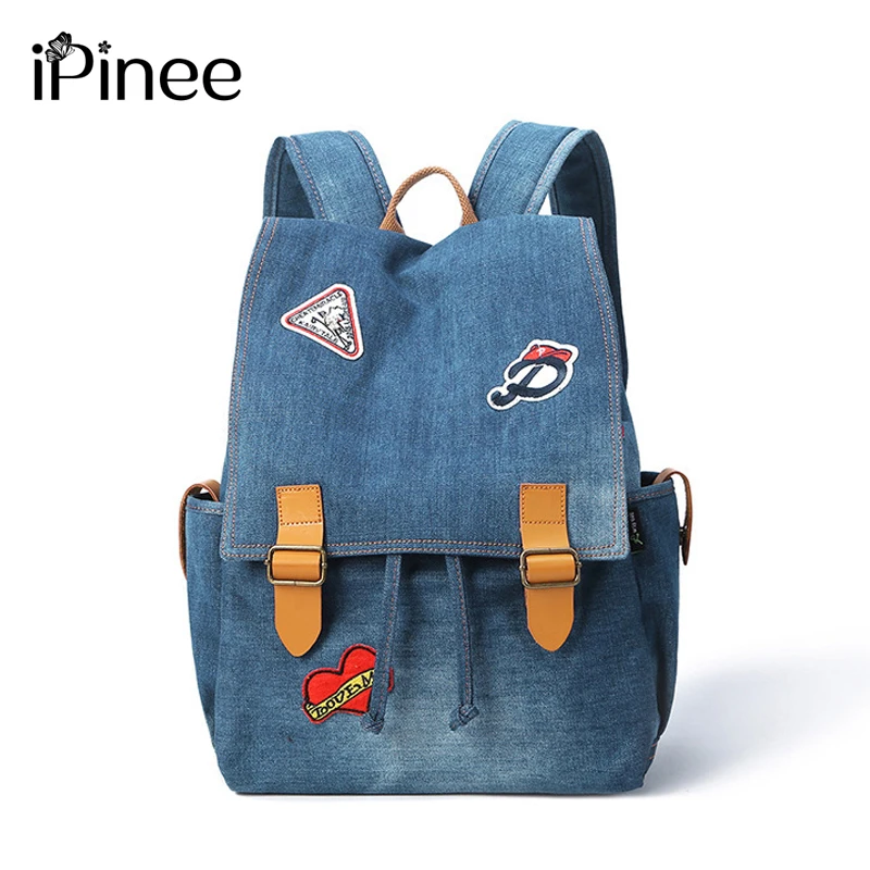Buy iPinee Women Denim Backpacks Rucksack School Bags