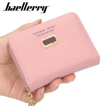 

Short Wallets Genuine Leather Women Men Wallet New Fashion Coin Purse Zipper&Hasp Design Brand With Card Holder Pocket Green Red