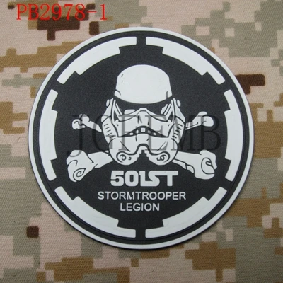 501st Штурмовик Легион логотип тактический боевой дух 3D ПВХ патч - Цвет: PB2978 Luminous