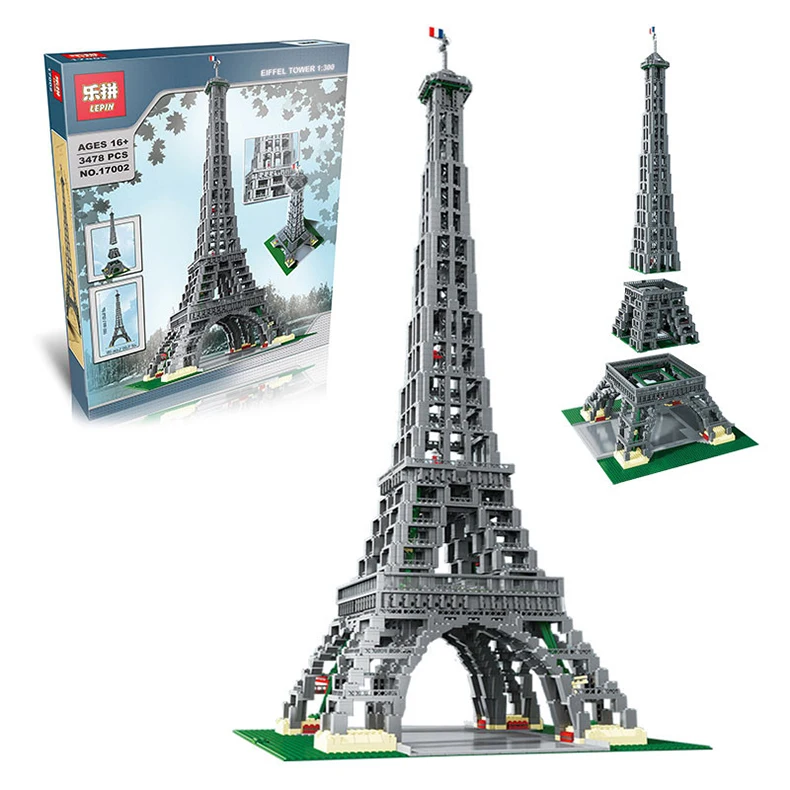 

DHL Lepin 17002 3478Pcs The Legoingly 10181 Paris Eiffel Tower Set Model Building Blocks Bricks As Birthday Gifts Toys For Kids