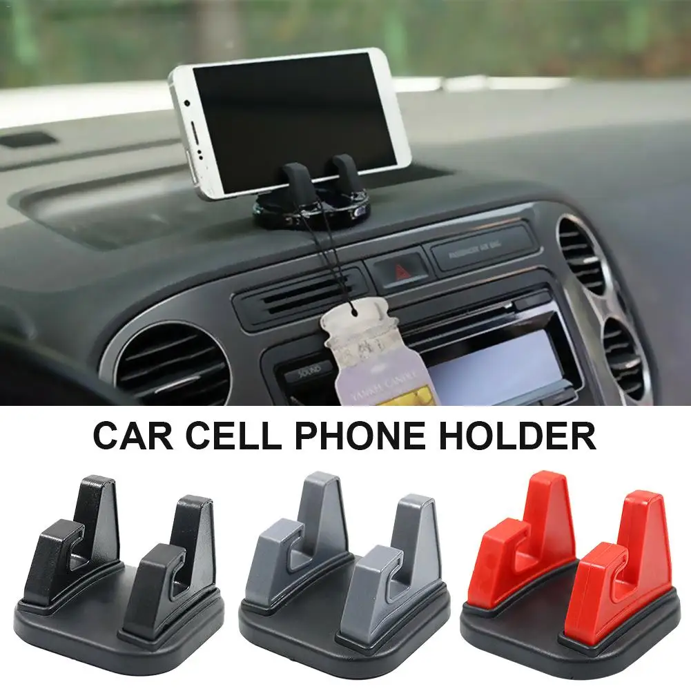 

Silicone ABS Car Desktop Phone Holder Universal Rotary Instrument Panel Navigation Stand Sticking Stand Phones Car Mount Bracket
