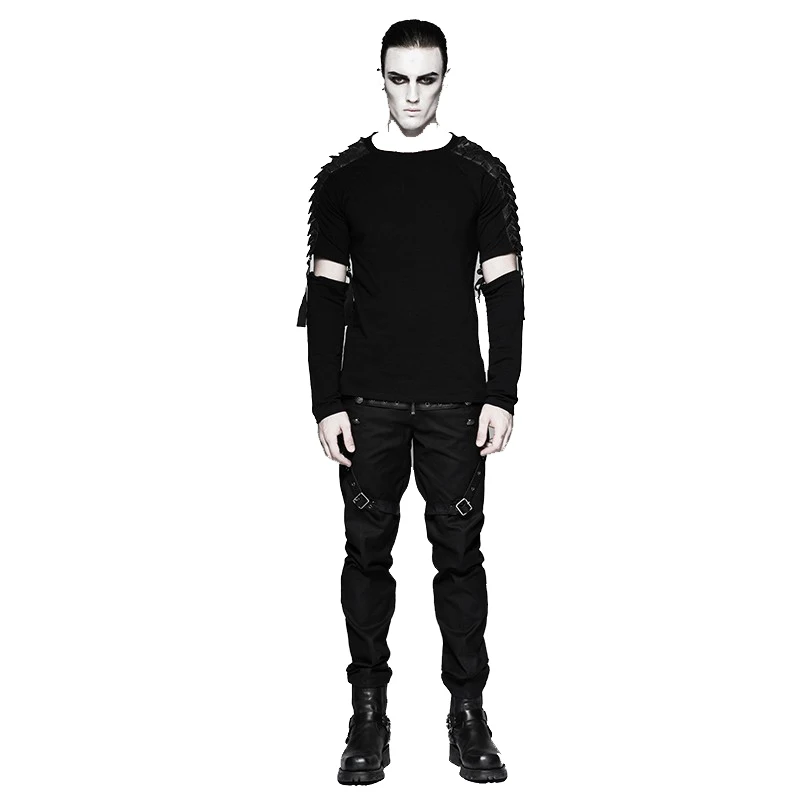 Готический стимпанк черный хлопок военная форма мужские брюки Весна Лето рок мужские брюки фитнес плюс размеры XXXXL