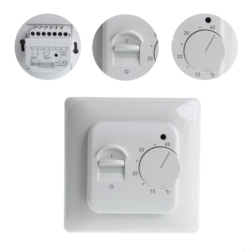 

2017 Floor Heating Thermostat Air Condition Temperature Controller Switch 16A 220V