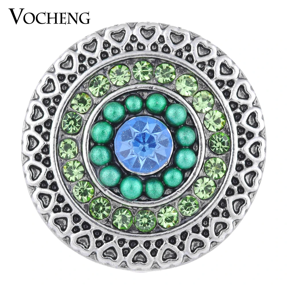 

18mm Vocheng Ginger Snaps Button Heart All Around 3 Colors Bead Charms Vn-1112