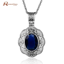 Ангел-хранитель подвеска ручной работы колье синий циркониевый камень подлинный 925 стерлингового серебра хрустальные подвески для женщин хорошие Diy аксессуары