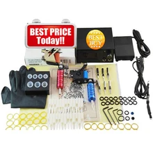 Набор для начинающих, Полный комплект татуировки 2, набор для профессиональной татуировки, рулонная машина, электропитание, игла, ручки, набор PTK-911-A1