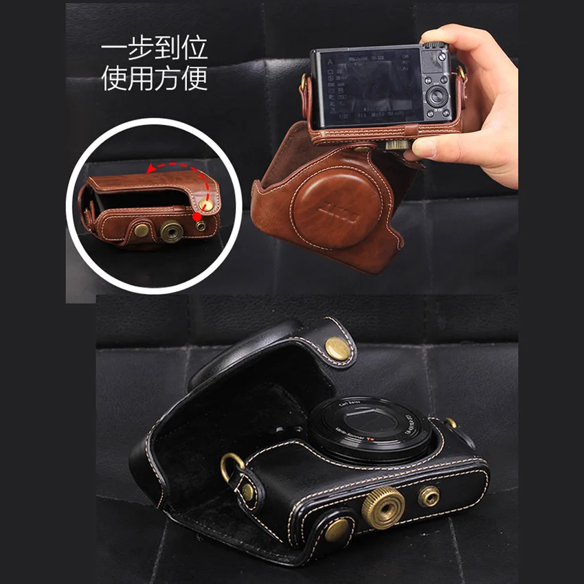 Высокое качество из искусственной кожи чехол для sony RX100V RX100II RX100M2 RX100 III IV M3 M4 M5 крышка камеры защитная сумка с ремешком