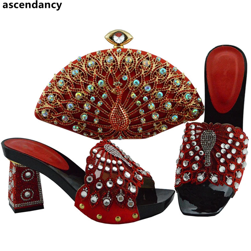 

New Arrival Italian Shoes with Matching Bags for Wedding Italy Nigerian Women Wedding Shoes Nigerian Shoes and Matching Bags