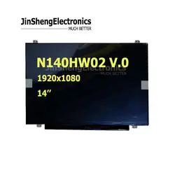 N140HW02 V.0 4 FHD экран Сенсорная панель дисплей 14''inch ips экран ноутбука сенсорный ЖК-дисплей