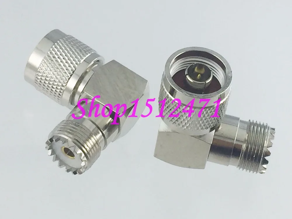 

1pce UHF SO239 SO-239 female to N male right angle adapter connector 16x16mm