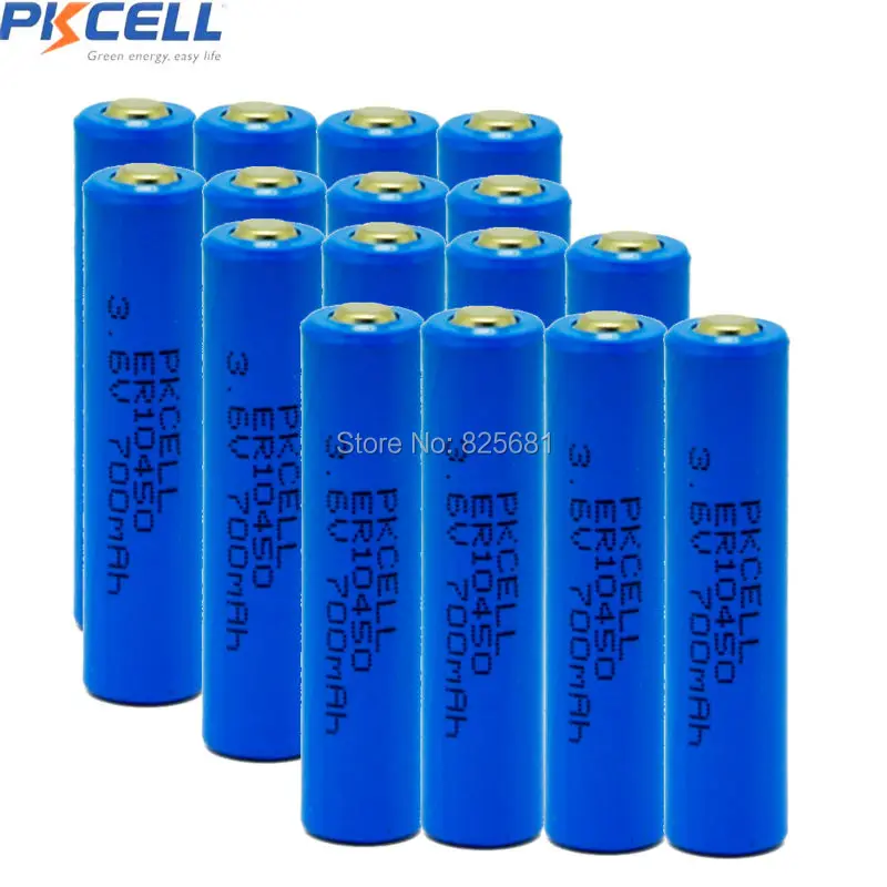 

16Pcs 3.6V Battery ER10450 10450 700mah Li-SCLO2 batteries AAA Batteria Superior R03P LR03 for Utility meter/GPS Alarm/security