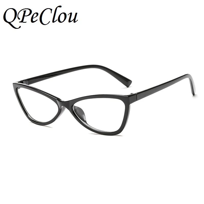 QPeClou, новинка, кошачий глаз, солнцезащитные очки для женщин, модные, брендовые, маленькие, треугольные, солнцезащитные очки, для девушек, хит, Oculos, унисекс, очки, UV400 - Цвет линз: Clear0469