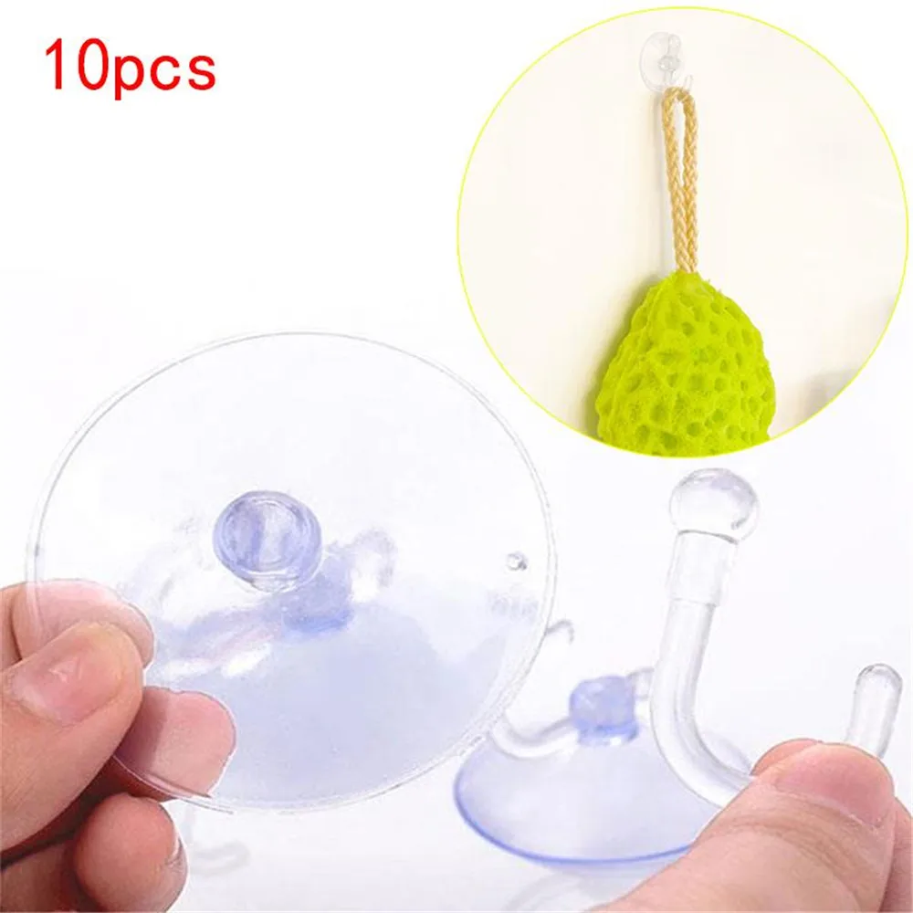 10PCS/Set Strong Transparent Wall Hooks Hanger Suction Cup ...