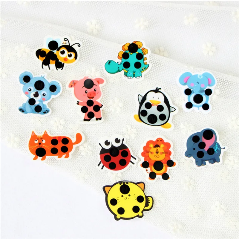 

10Pcs/Lot Baby Cartoon Forehead LCD Thermometer High-Precision Forehead Thermometer No Mercury Battery Health Body Temperature
