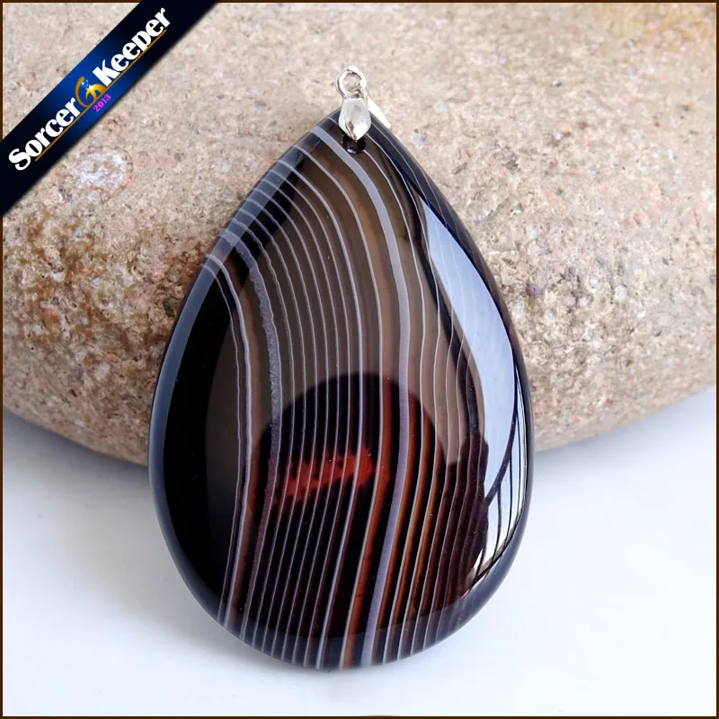 

Fashion Women Man Necklace Pendant Big Natural Botswana Agates Stone Pendant Slide Healing Crystals for Jewelry Making TS978