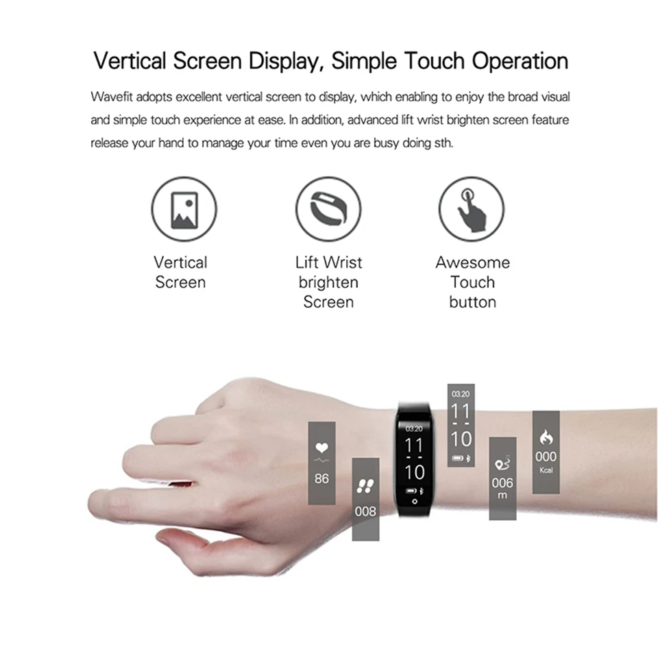 Bluetooth 4.0 Smart Watch Wristband Health Bracelet Sport Sleep Fitness Tracker pk fit bit miband2