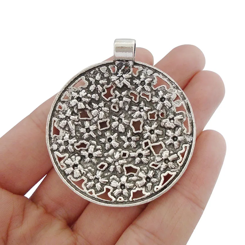 ZXZ-5pcs-Antique-Silver-Large-Flower-Round-Charms-Pendants-for-Necklace-Jewelry-Making-Findings-52x45mm