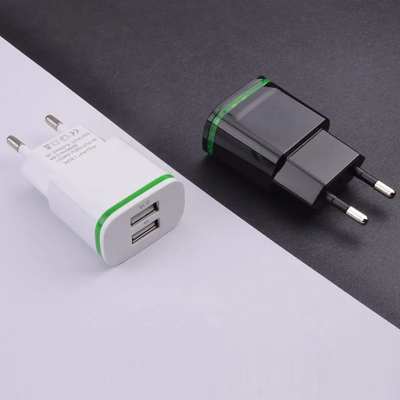 Сетевое зарядное устройство с 2 USB-портами и европейской вилкой для Sony Xperia XA1 Plus XA2